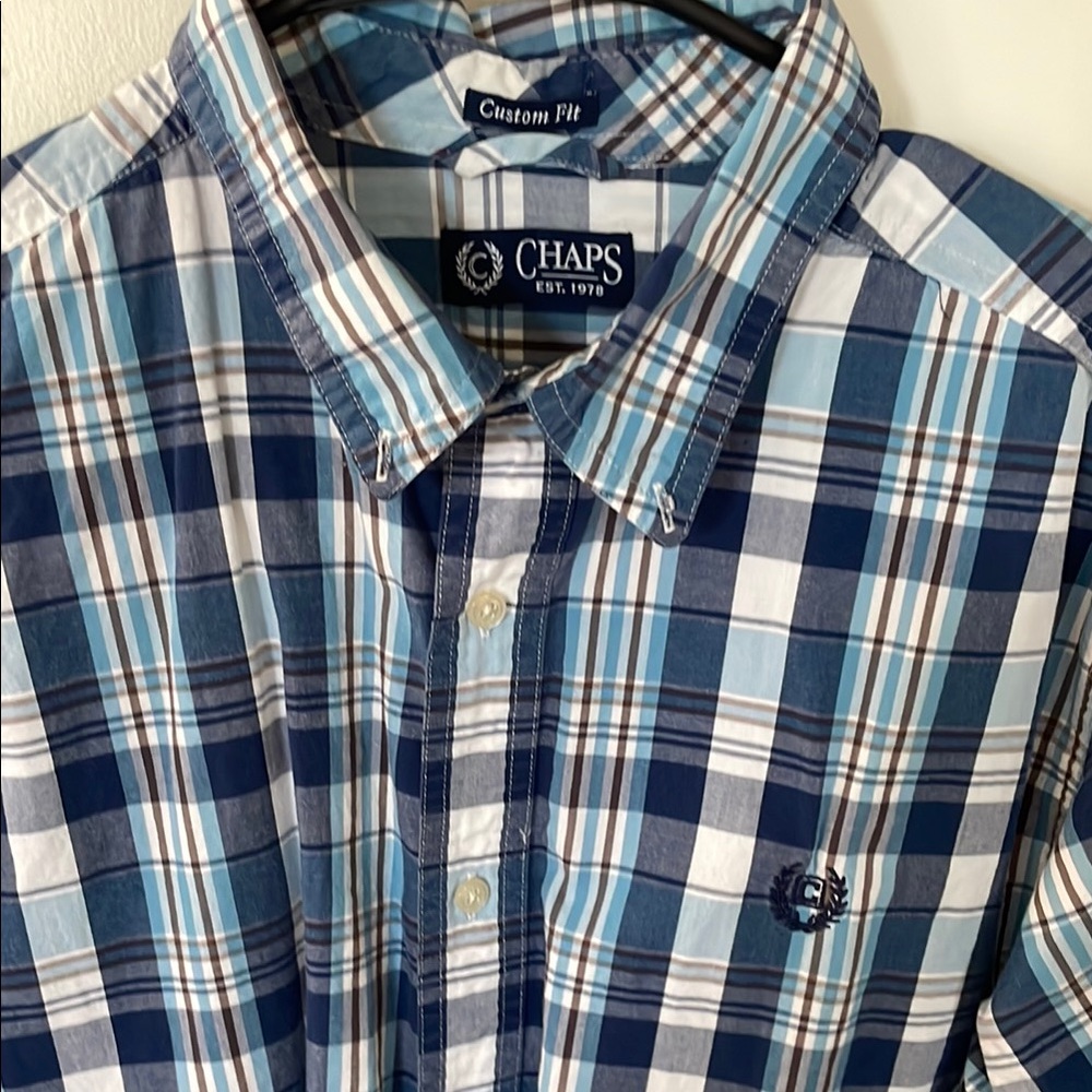 Chaps Blue Plaid Men's Shirt